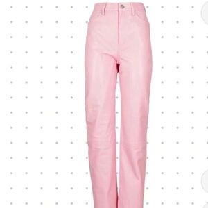 Size Small Pink Leather Pants. Lightly worn, in great condition.